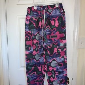 ROMWE Mens All Over Print Drawstring Pants